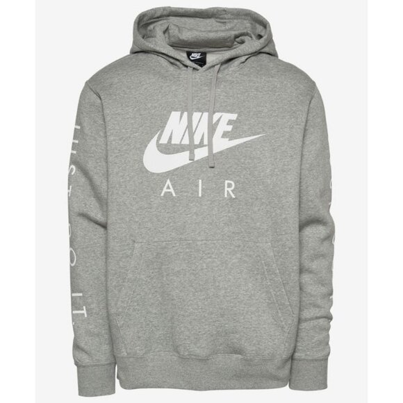 Nike Men's Air JDI Fleece Hoodie Pullover Fleece Grey Size XL NEW WITH TAGS - Picture 1 of 4